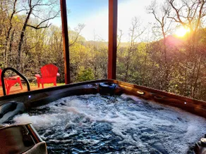Sunset View Cabin • Hot Tub & Firepit - Image 3