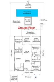 Oceanfront, Central, Huge w Private Pool/Yard/Game - Image 5