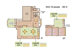 Max 16 guests, 185㎡,4 free park, hot spring nearby - Image 5