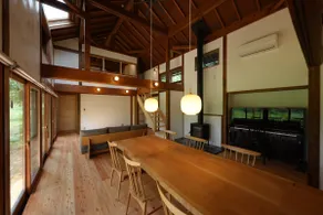 Entire house surrounded by birch trees | Nagano Azumino haku36stay - Image 3