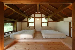 Entire house surrounded by birch trees | Nagano Azumino haku36stay - Image 4