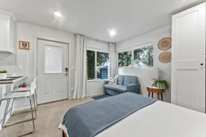 Modern Studio by Light Rail: Kitchen, Parking, AC - Image 3