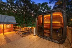 Intimate Cabin Escape: Hot Tub, Sauna & Projector - Image 5