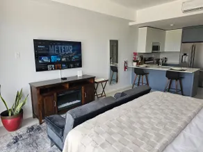 Chic Studio Retreat w/ King Bed, Fireplace + Pool - Image 3