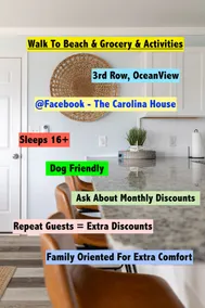 Steps to beach - Whole Carolina House sleeps 16+ - Image 2