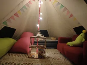 <Entire house> 3 bedrooms & living room, fire pit & BBQ, glamping, kitchen, WiFi, parking - Image 4