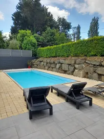 Longere, heated pool, view of chapel. - Image 2