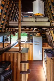 Wooden Glampervan on the water at City Camping - Image 3