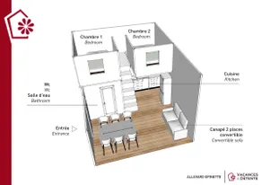 3 BR Elegant | Parking & A/C | Allevard-les-Bains - Image 5