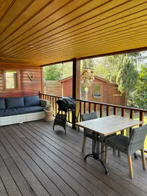 Chalet avec sauna, barbecue et terrasse | Vue jardin - Image 5