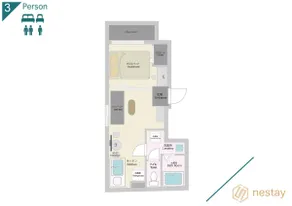 Nestay Inn Tokyo Ueno, Triple Room 2B - Image 3