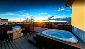 Villa hot tub outdoor sauna mountain views - Image 4