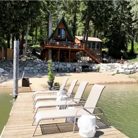 Lakefront A-Frame with Sand Beach & Dock - Image 2