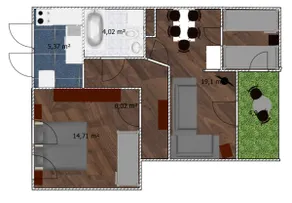 Beautiful open apartment, 2 bedrooms, free Wi-Fi - Image 2