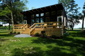 Luxe 2BR Cabin w/ Deck + Creek View | Working Farm - Image 4