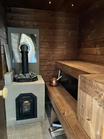 Cozy sauna house with grass roof - Image 2