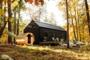 Modern Cabin with Cedar Barrel Sauna - Image 3
