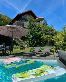 Chalet Villa pool with panoramic view of Gérardmer - Image 5