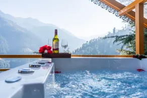 Jacuzzi with Valley view, Jibhi | Duplex chalet - Image 5