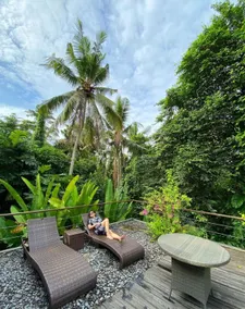 2 bedroom ubud villa, ricefield, jungle river view - Image 5