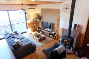 A spectacular view! Relax on the sea-view terrace / Scandinavian log house with hot spring & fireplace - Image 2