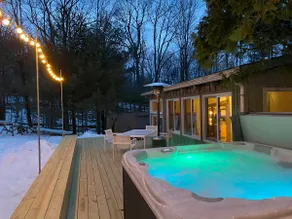 Modern Home in Woods With Hot Tub - Image 2