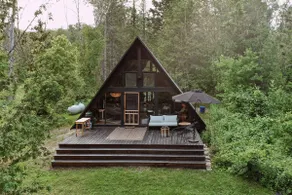 Sauna, Aframe Riverside Cabin on Sturgeon River - Image 5