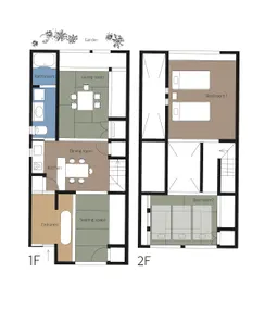[No extra charge! Uniform price for up to 5 people] Entire townhouse/Free WiFi/Fully equipped kitchen! Maru-kyoto Gakurin-an - Image 5