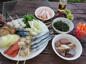 Sunset dinner on the terrace in front of the beach in Onna Village (Marubu Beach House) - Image 3