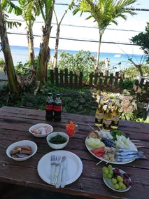 Sunset dinner on the terrace in front of the beach in Onna Village (Marubu Beach House) - Image 2