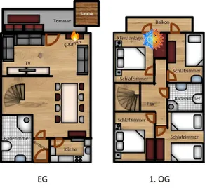 Ferienhaus Zeta (eigene Sauna, Wald, See, WLAN,AC) - Image 2