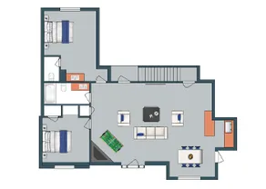 Spacious Walkout Basement w/ 65”TV, King, Hot tub! - Image 2