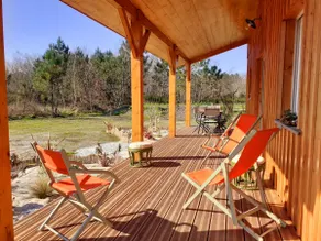 Three wooden houses with terraces near the ocean - Image 3