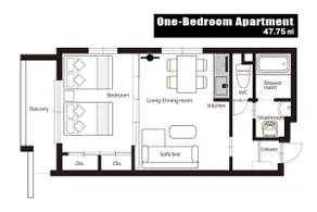 MG21 Beautiful 1BR apt, 10 min ferry to Miyajima - Image 3