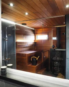 Backyard wooden sauna with all condiments - Image 5