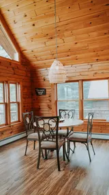 Cozy Mountain View A-frame Log Cabin Getaway | AC! - Image 5