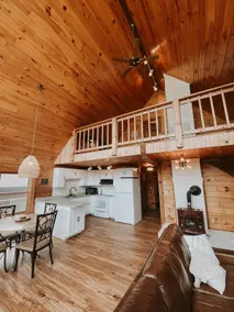 Cozy Mountain View A-frame Log Cabin Getaway | AC! - Image 2