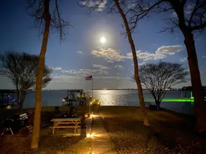 Open water view: cozy hot tub & fire pit with dock - Image 3