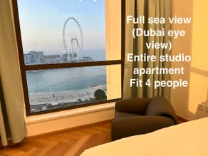 2Min to beach,JBR Full sea view Studio Apart Fit4 - Image 2