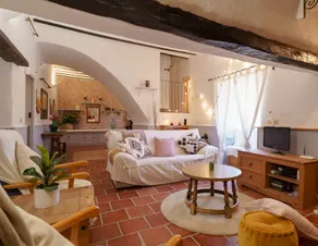 Country house with a hot tub and fireplace in a unique setting - Image 2