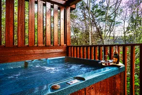 Private-Couples Cabin-Dollywood-No SteepRd-King Bd - Image 2