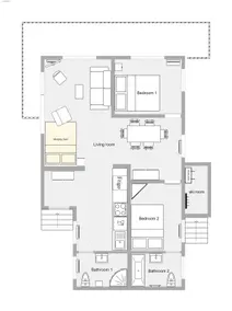 Verbier: 2 renovated rooms near Médran cable car - Image 3