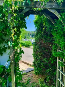 Waterfront. Historic House on the river with dock. - Image 2
