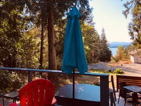 LITTLE HOUSE on PENDER: Sea & Forest View from Spa - Image 2