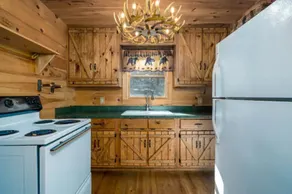 Creekside cabin, hot tub, fire pit, wood pizza oven n grill, dogs, near Ellijay - Image 4