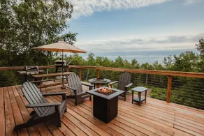 Lake View Sauna Outdoor Pizza Oven Fireplace - Image 3