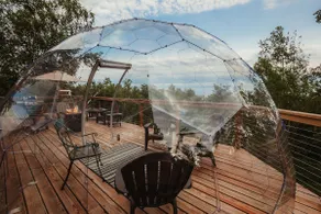 Lake View Sauna Outdoor Pizza Oven Fireplace - Image 2