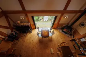 Activities in Niyodo River, a private log house with a wood stove - Image 3
