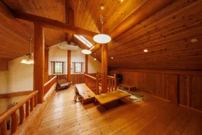 Activities in Niyodo River, a private log house with a wood stove - Image 2