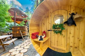 Mountain Log Cabin w/ Cedar Barrel Sauna & hot tub - Image 5